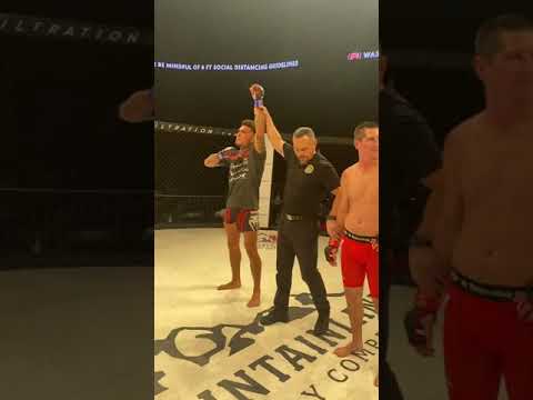 Cage fighter Zach Zane, post fight (win)