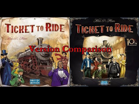 Dad vs Daughter - Ticket to Ride 10th Anniversary Edition - Comparison