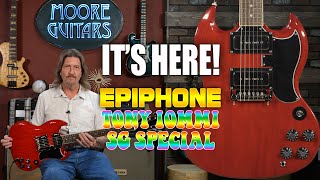 Video thumbnail for Just Released! Epiphone Tony Iommi SG Special! by MooreMusicGuitars
