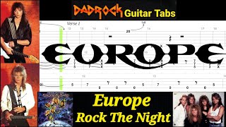 Rock The Night - Europe - Guitar + Bass TABS Lesson