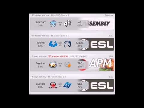 CSGO Lounge Beting Predictions-8/1/15 Roccat vs EBettle TStorm vs Liquid