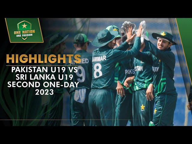 Highlights | Pakistan U19 v Sri Lanka U19 | Second One-Day 2023 | PCB