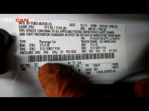 2012-2019 Ford Focus – Paint Code Location