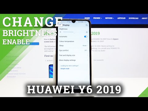 How to Activate Auto Brightness in Huawei Y6 2019 - Adaptive Brightness