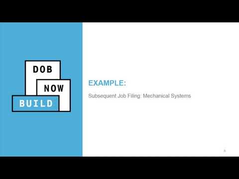 DOB NOW: Build – How to Create a Subsequent Job Filing Video