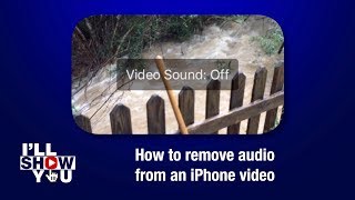 How to remove audio from an iPhone video