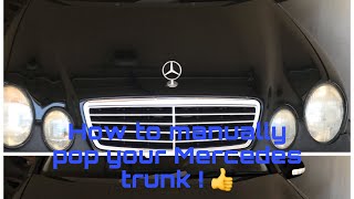 How to manually open your trunk without key or trunk release button !!
