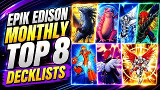 Top 8 Decklists Epik Edison Monthly 64 Players!