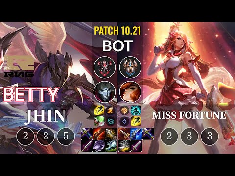 RNG Betty Jhin vs Miss Fortune Bot - KR Patch 10.21