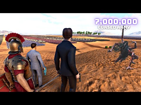 7,000,000 EVIL ARMY Attack UNITED NATIONS & ROMAN Alliance - Epic Battle Simulator 2 - UEBS 2