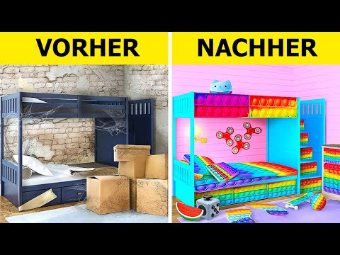 , title : 'ZIMMER MAKEOVER || REICH VS PLEITE Deko-Ideen und günstige DIY-Basteleien von 123 GO! CHALLENGE'