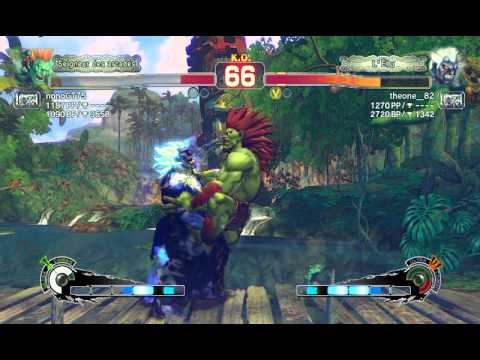 nonoGT75 [Blanka] vs theone_82 [Oni] USF4 Online Ranked Matches - PSN