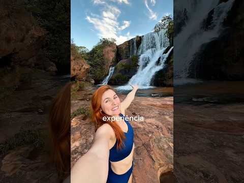 A cachoeira mais bonita de Goiás📍em Paraúna. A Cachoeira do cervo. #turismo #viagem
