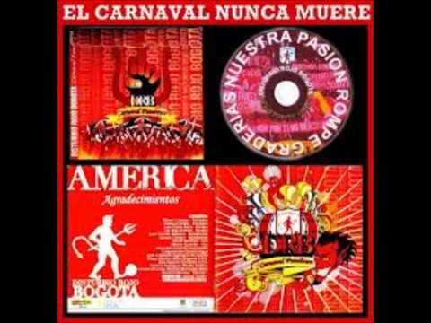 "Hoy volvimos a la cancha" Barra: Disturbio Rojo Bogotá &bull; Club: América de Cáli