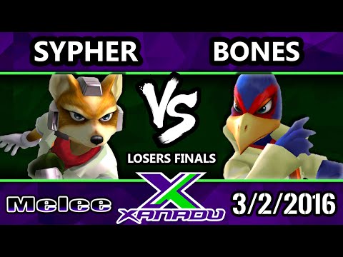S@X 139 - Bones (Falco) Vs. Sypher (Fox) SSBM Losers Finals - Smash Melee