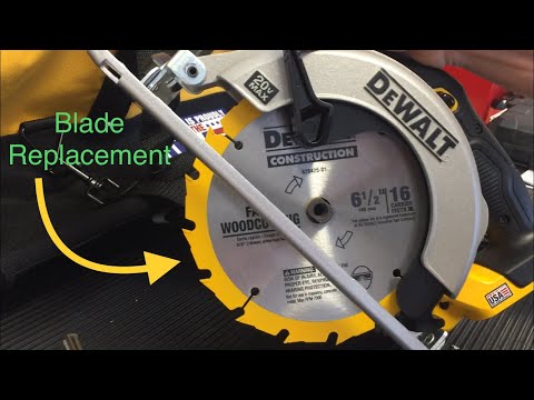 DeWalt Circular Saw Blade Installation, Removal, Replacement: Shown on Cordless DCS393