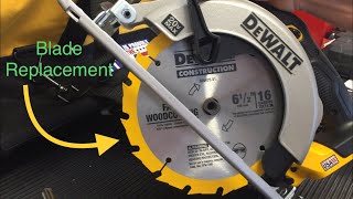 DeWalt Circular Saw Blade Installation, Removal, Replacement: Shown on Cordless DCS393