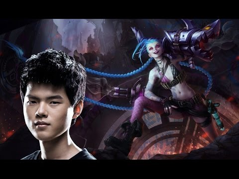 KT Deft as Jinx/Morgana vs Caitlyn/Thresh bot S7