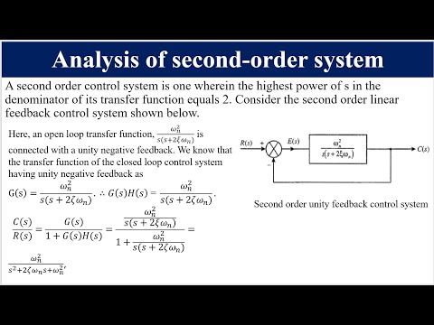 Time Response Analysis of first and second order control Systems