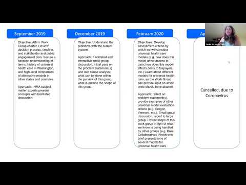 October 7 Universal Health Care Work Group meeting