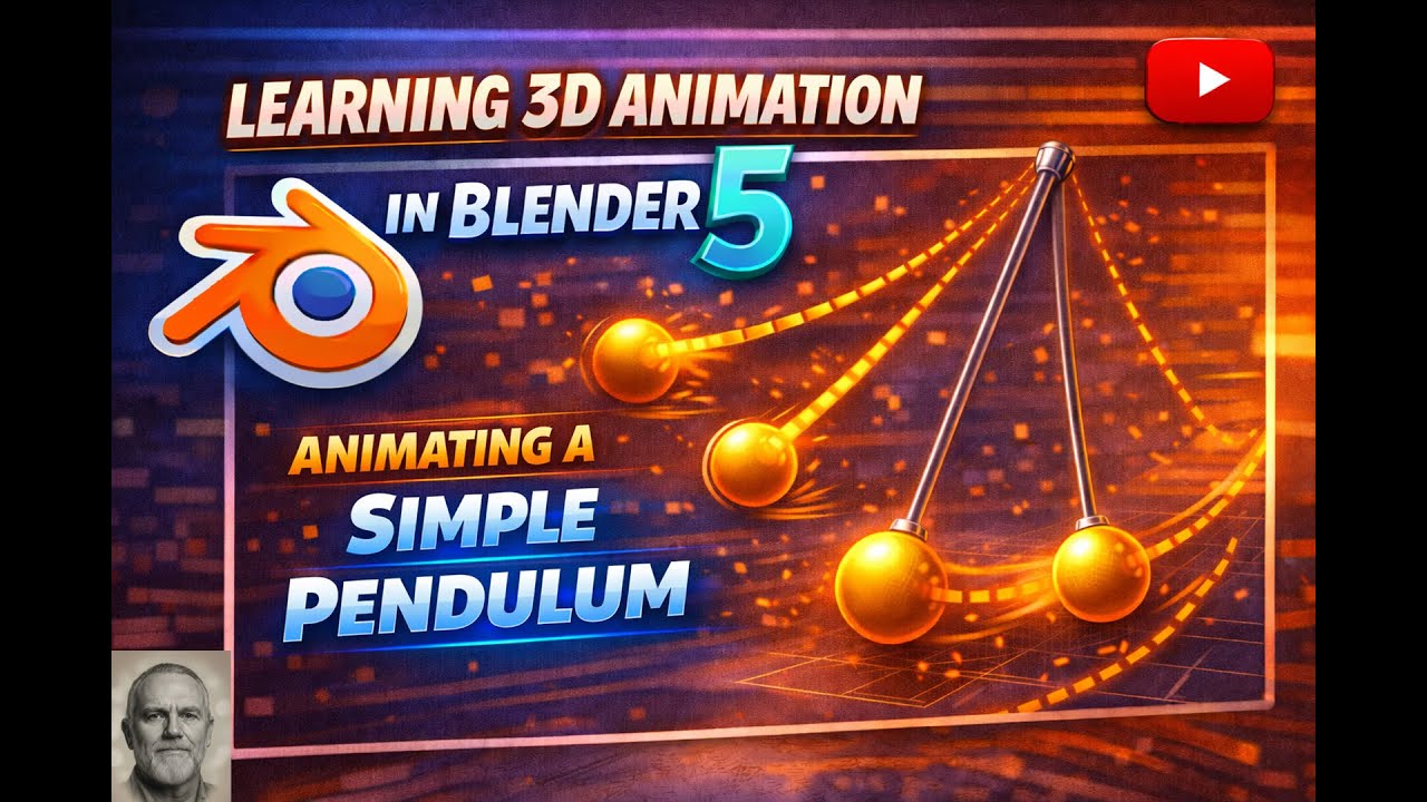 Learning 3D Animation in Blender 5: Animating a Simple Pendulum Swing