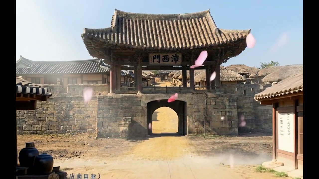 전주의 패서문 흑백 사진 복원 장면