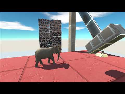 Bone Spike and Giant Hammer Trap with Jetpack vs Every Units - Animal Revolt Battle Simulator