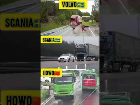Thumbnail for brake power test between: volvo vs truck vs scania by Car