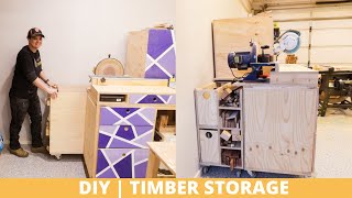 DIY | How to Build a Rolling Timber Storage Cart with the bonus of it hiding away
