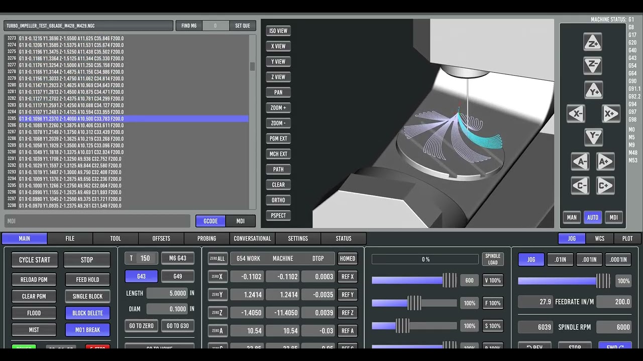 5 axis simulation Probe Basic Linuxcnc