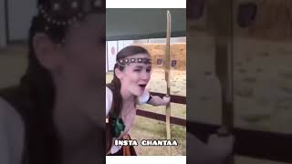archer girl hits arrow to her breast FUNNY VIDEO