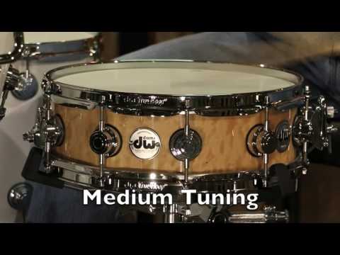 DW Collectors Snare, Exotic Quilted Maple, 4.5x14 VLT Maple Shell