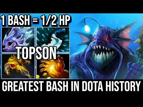 The Greatest Bash in DotA History - Slardar Super WTF ATK Speed 1 Bash = Half HP By Topson Dota 2