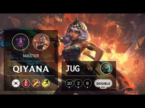 Qiyana Jungle vs Rengar - KR Master Patch 9.16