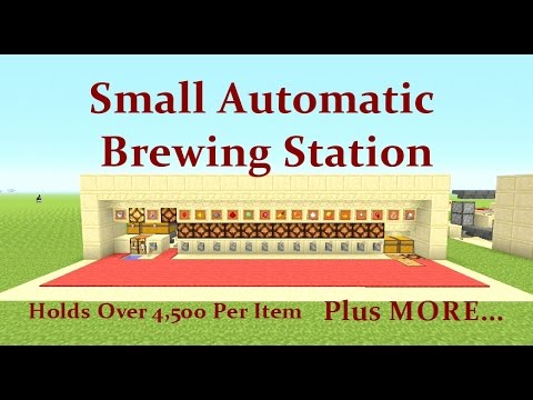 Minecraft Tutorial : Small Automatic Brewing Station 4 Blocks tall