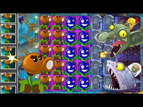 Plants vs Zombies 2 Mod: COCONUT CANNON vs STRAWBURST vs ALL ZOMBOSS FIGHT!