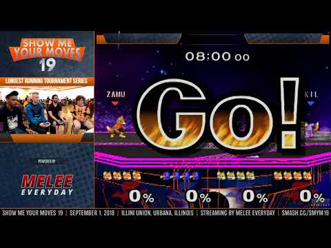 Show Me Your Moves 19 - Fiction & ZamU vs. Ginger & KJH - SSBM - Losers Finals