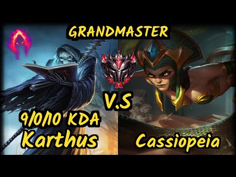 Jankos (KARTHUS) vs CASSIOPEIA - 9/0/10 KDA JUNGLE GAMEPLAY - EUW Ranked GRANDMASTER