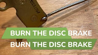 I soldered a temperature sensor to the brake pad, is it possible to burn the bicycle disc?