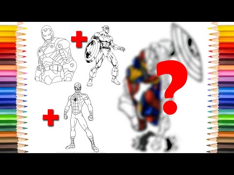 SPIDER-MAN - Captain AMERICA - IRON MAN | Captain IRON SPIDER Coloring Pages
