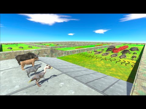 Prehistoric Mammals Vs Reptiles DeathRun - Animal Revolt Battle Simulator