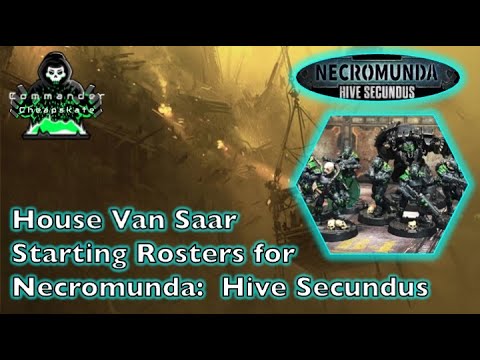 House Van Saar Starting Rosters for Necromunda:  Hive Secundus 2025