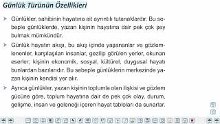 Eğitim Vadisi 9.Sınıf TDE 22.Föy Günlük ve Blog Konu Anlatım Videoları