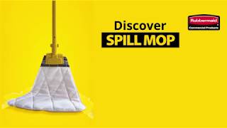 Rubbermaid Spill Mop cleans spills faster than a cotton string mop