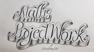 Beautiful English handwriting | Maths Project Work in 3d | Calligraphy | Best beautiful Handwriting