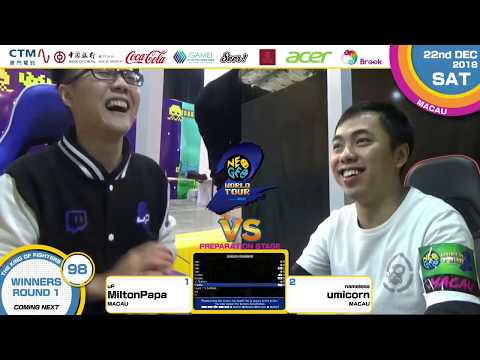 MiltonPapa vs umicorn - KOF '98 Neo Geo World Tour Season 2 Macau Stop Winners Round 1