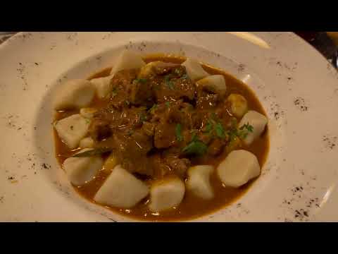 Croatian Goulash Gulaš with gnocchi