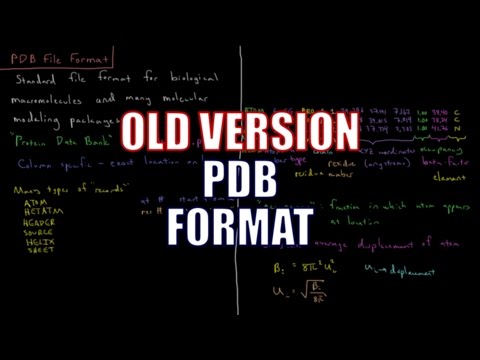 Computational Chemistry 1.2 - PDB File Format (Old Version)