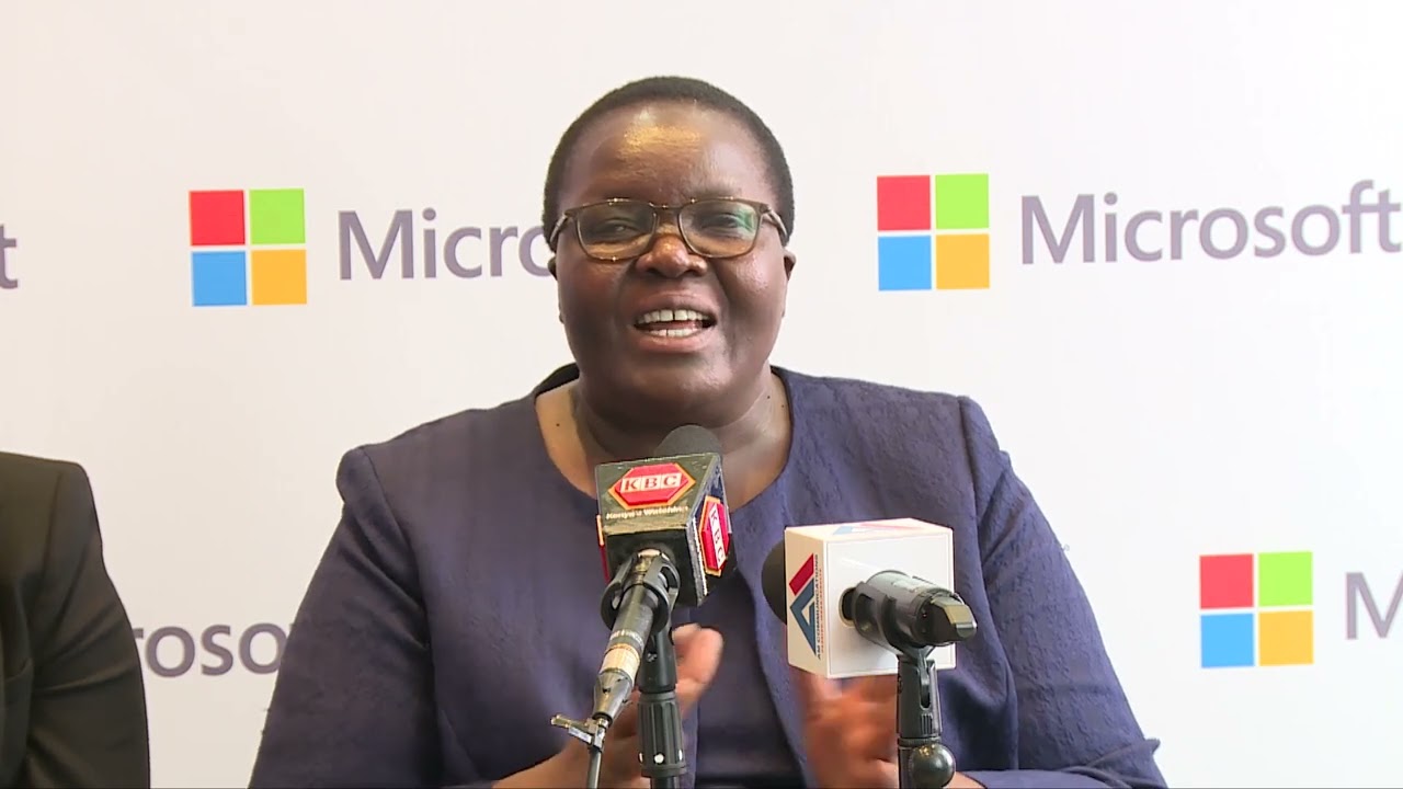 Constatine Obuya, executive director, ACWICT, at launch of Microsoft's skilling initiative in Kenya