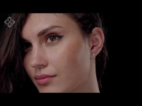 Lab Diamond Cluster Flower Earrings 0.25ct set in 9K White Gold - NDH5227Y